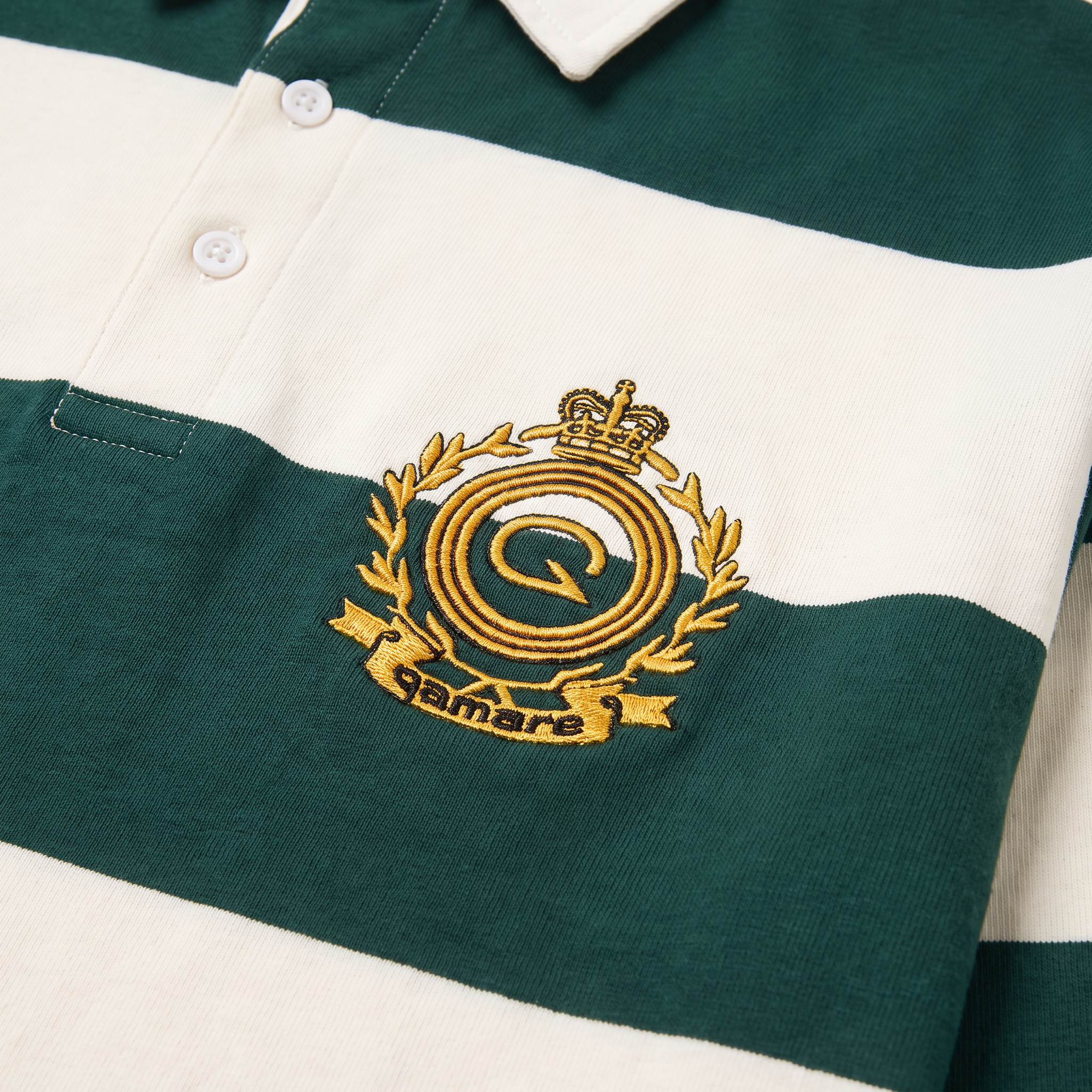 Qamare Green Thermal Lined Rugby Polo