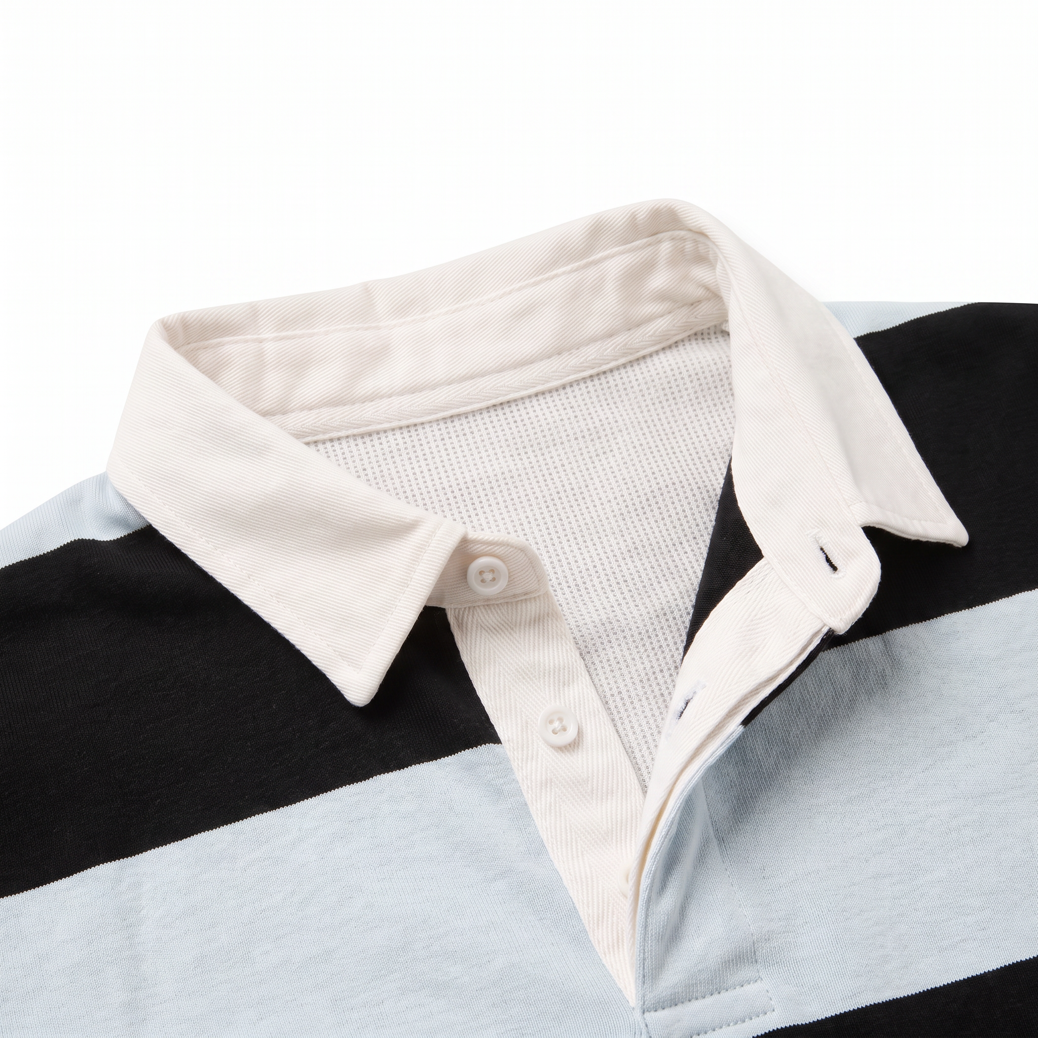 Qamare Blue Thermal Lined Rugby Polo